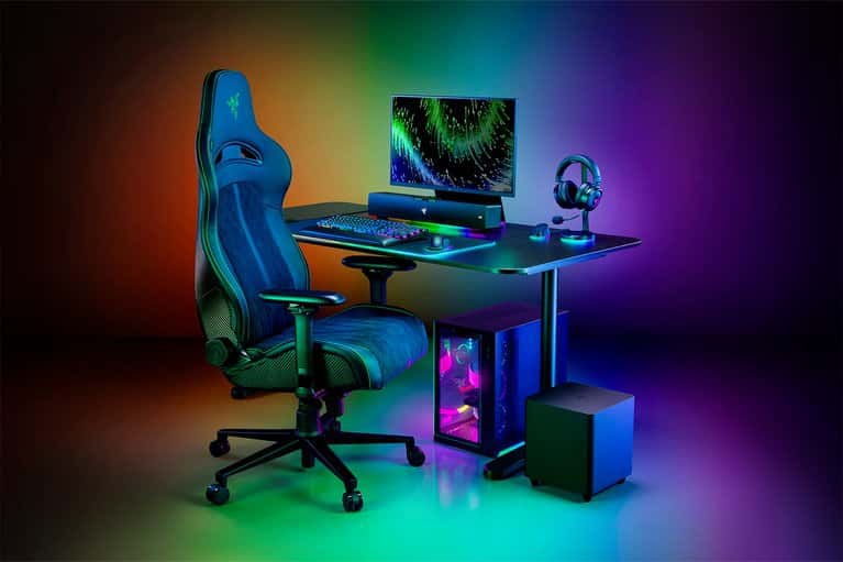 RAZER Razer Leviathan V2 Pro AI-Powered Beamforming PC Gaming Soundbar with Subwoofer, Beamforming Surround Sound with Headtracking Powered By AI, THXSpatial Audio Multi-Driver PC Soundbar & Subwoofer |  RZ05-04160100-R3G1 - thumbnail 5