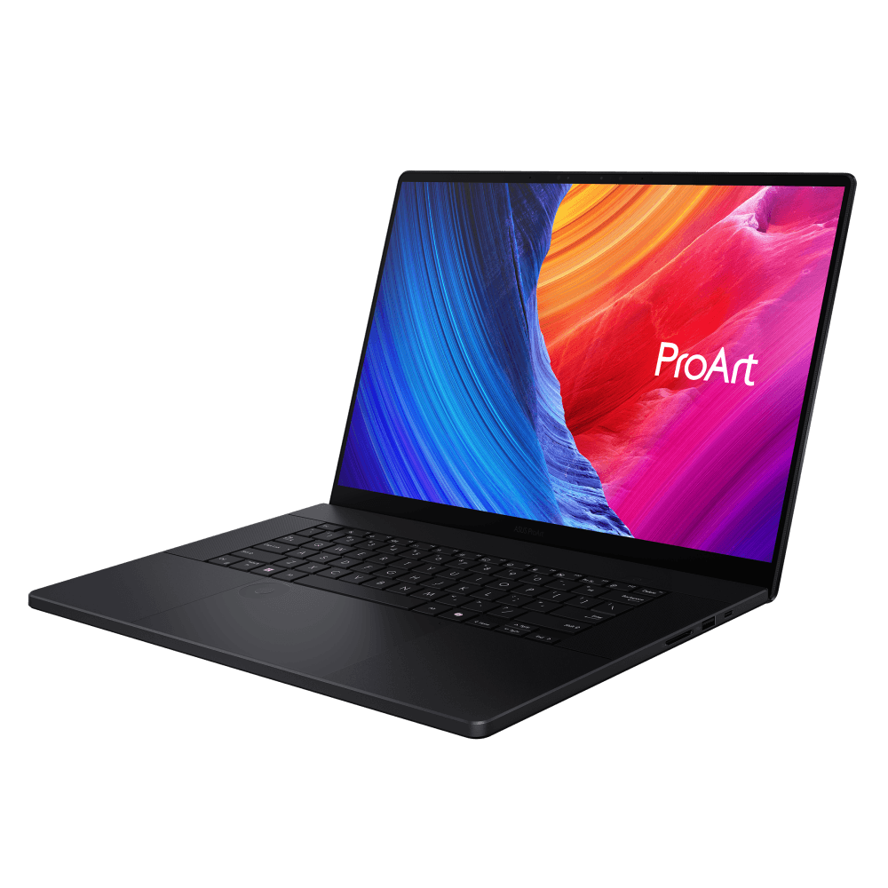 Asus ASUS ProArt H7606WX Creator Laptop, AMD Ryzen AI 9 HX 370, GeForce RTX™ 5090 24GB GDDR7, 64GB LPDDR5X, 4TB SSD (2TB+2TB), Wi-Fi 7, 16″ 4K OLED 120Hz Touch (3840×2400), Windows 11 Home, English/Arabic Keyboard, Nano Black – 90NB17E1-M001M0 - thumbnail 2