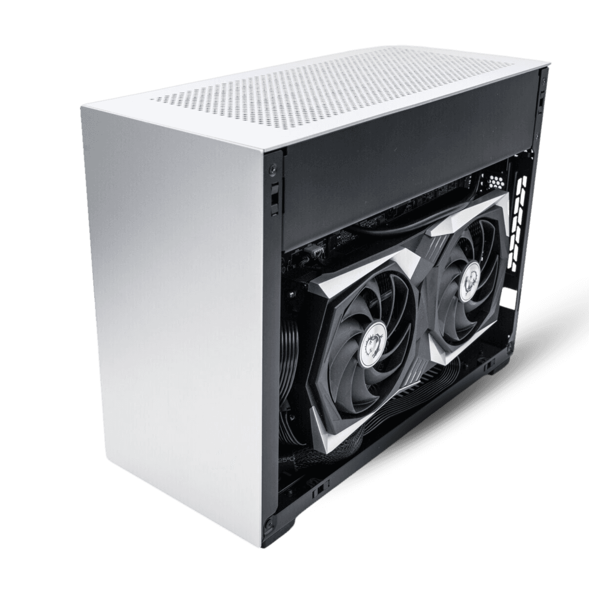  Lian Li A4-H2O SFX  Mini Gaming PC, AMD 7800X3D-RYZEN 7 8 Core, DUAL 4070 TI Super OC, 32GB DDR5 6000 RAM, 990 PRO 2TB SSD, AIO Cooler, 850W, WiFi+BT thumbnail 2