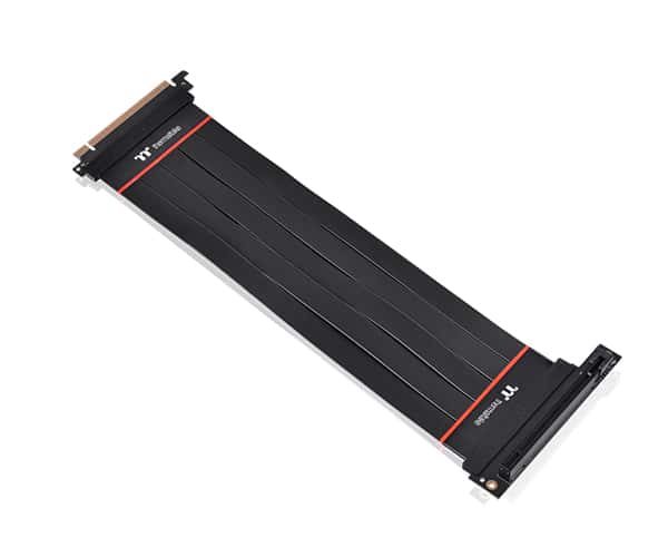 Thermaltake ThermalTake Premium PCI-E 4.0 Extender 300mm with 90 degree adapter, Thermoplastic, PCB EM-888, Polyethylene(PE), Copper Alloy, Aluminum foil Mylar, Black | AC-058-CO1OTN-C2 - thumbnail 2