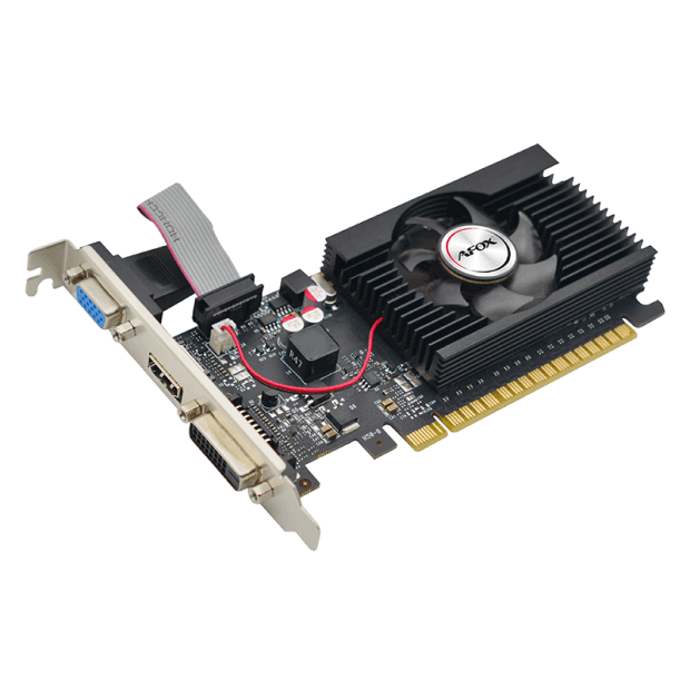 AFOX AFOX GeForce GT 710 Graphics Card, 2GB DDR3 Video Memory, Low Profile Ready, Triple Output HDMI, VGA, DVI Black| AF710-2048D3L5 - thumbnail 2