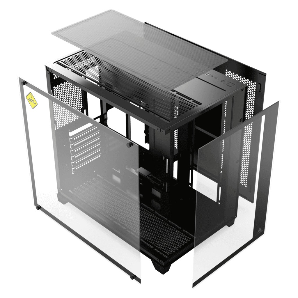 Other ACEGEEK Mercury R425 Mid-Tower Case, Transparent Tempered Glass, 7x Fans supports, Motherboard Supports Upto ATX, Graphic Card Supports Upto 410mm, 425x280x420mm, Black | AG-MERCURY-R425-PRO-BK - thumbnail 8