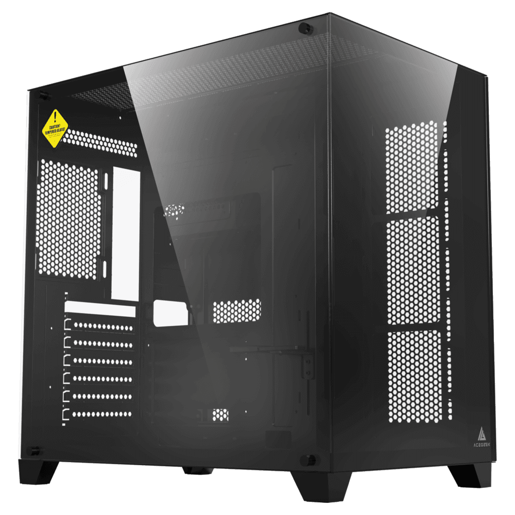 Other ACEGEEK Mercury R425 Mid-Tower Case, Transparent Tempered Glass, 7x Fans supports, Motherboard Supports Upto ATX, Graphic Card Supports Upto 410mm, 425x280x420mm, Black | AG-MERCURY-R425-PRO-BK - thumbnail 4