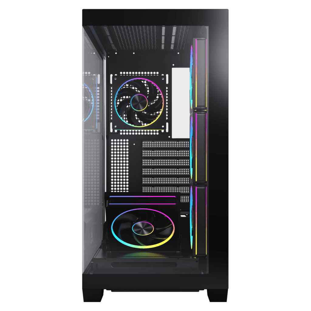 Acegeek Nebula Black ATX Gaming Case, 5x RGB Pre-built Fans, Motherboard upto ATX, Radiator Upto 360mm, Tempered Glass, Black | AG-NEBULA-PRO-BK thumbnail 9