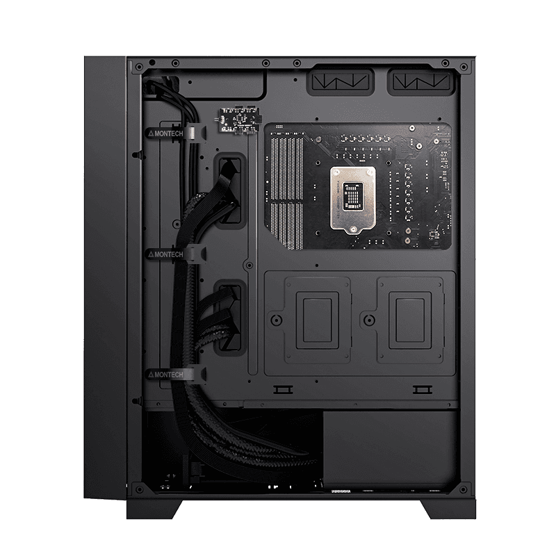 Montech AIR 1000 Premium Case, With Two Different Styled Toolless Quick Release Front Panels, All-Around Anti-Dust Design, 4x ARGB Fans Pre-installed, Easy Swivel Glass Side Panel, Ample upgrade space for High-end GPU and Motherboard | AIR 1000 Premium thumbnail 9