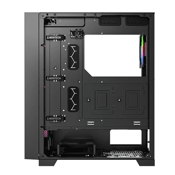 Montech AIR 1000 Premium Case, With Two Different Styled Toolless Quick Release Front Panels, All-Around Anti-Dust Design, 4x ARGB Fans Pre-installed, Easy Swivel Glass Side Panel, Ample upgrade space for High-end GPU and Motherboard | AIR 1000 Premium thumbnail 2