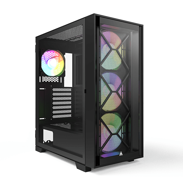 Montech AIR 1000 Premium Case, With Two Different Styled Toolless Quick Release Front Panels, All-Around Anti-Dust Design, 4x ARGB Fans Pre-installed, Easy Swivel Glass Side Panel, Ample upgrade space for High-end GPU and Motherboard | AIR 1000 Premium thumbnail 10