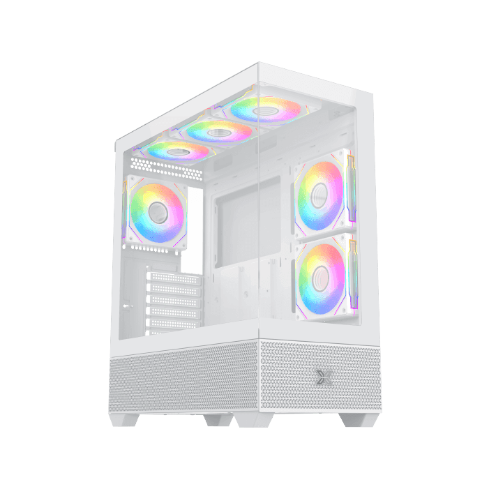 XIGMATEK Xigmatek Alphard Arctic E-ATX ARGB Case, Tempered Glass, 9x Fans Supports, MoBo Upto E-ATX, GPU Upto 410mm, Cooler Upto 360mm, White | EN43802 - thumbnail 9