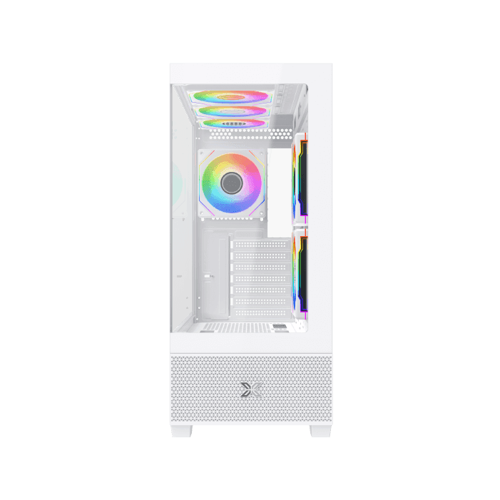 XIGMATEK Xigmatek Alphard Arctic E-ATX ARGB Case, Tempered Glass, 9x Fans Supports, MoBo Upto E-ATX, GPU Upto 410mm, Cooler Upto 360mm, White | EN43802 - thumbnail 6