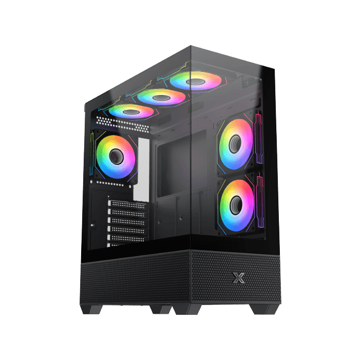XIGMATEK Xigmatek Alphard E-ATX ARGB Case, Tempered Glass, 9x Fans Supports, MoBo Upto E-ATX, GPU Upto 410mm, Cooler Upto 360mm, Black | EN43802 - thumbnail 9