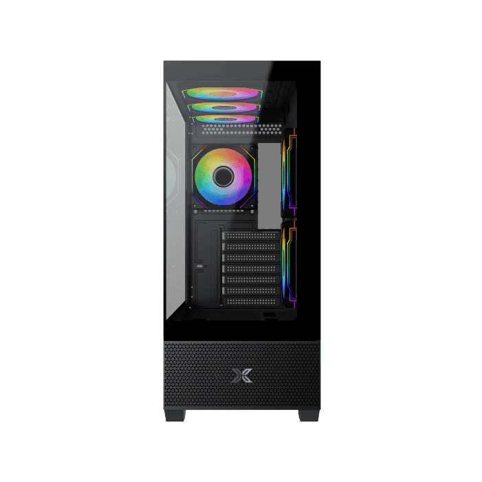 XIGMATEK Xigmatek Alphard E-ATX ARGB Case, Tempered Glass, 9x Fans Supports, MoBo Upto E-ATX, GPU Upto 410mm, Cooler Upto 360mm, Black | EN43802 - thumbnail 1