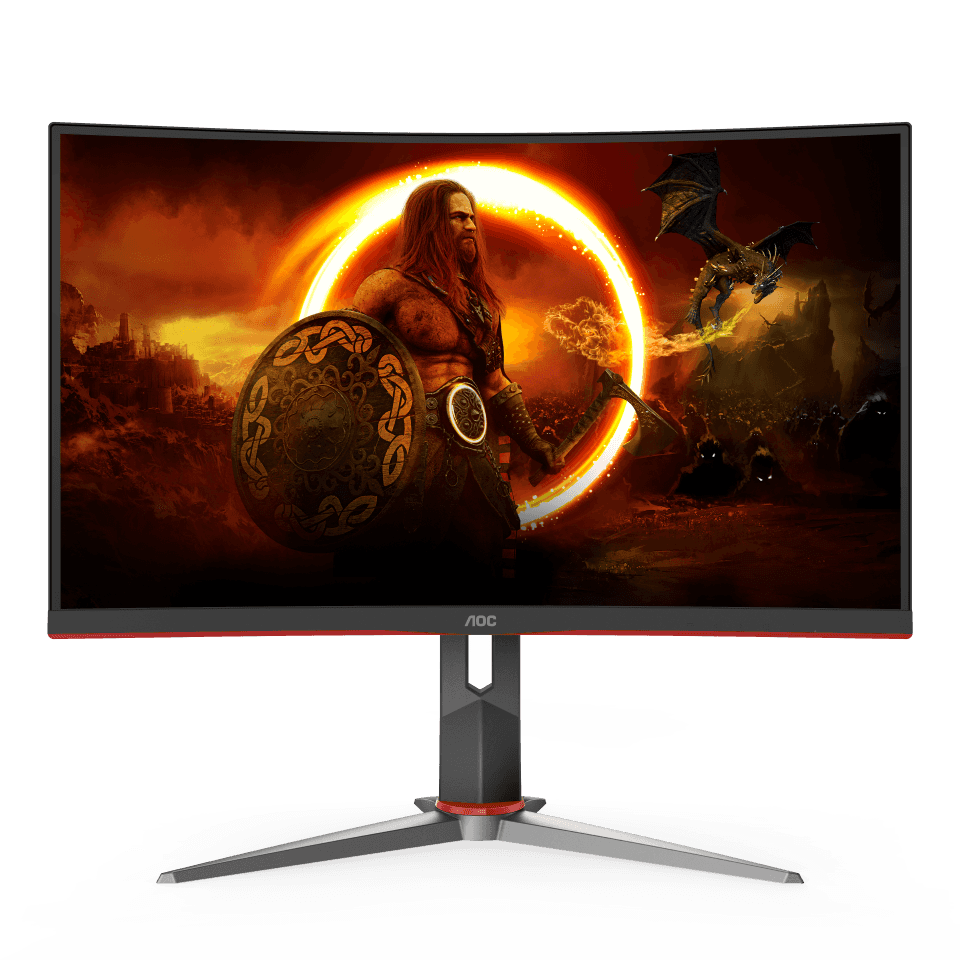 AOC AOC C27G2Z2 (68.6CM) Curved Frameless Ultra-Fast Gaming Monitor, FHD 1920 X 1080, 250Hz 0.5ms, HDMI, Adaptive Sync, Height Adjustable Stand, High Dynamic Range, G-MENU Black - thumbnail 2