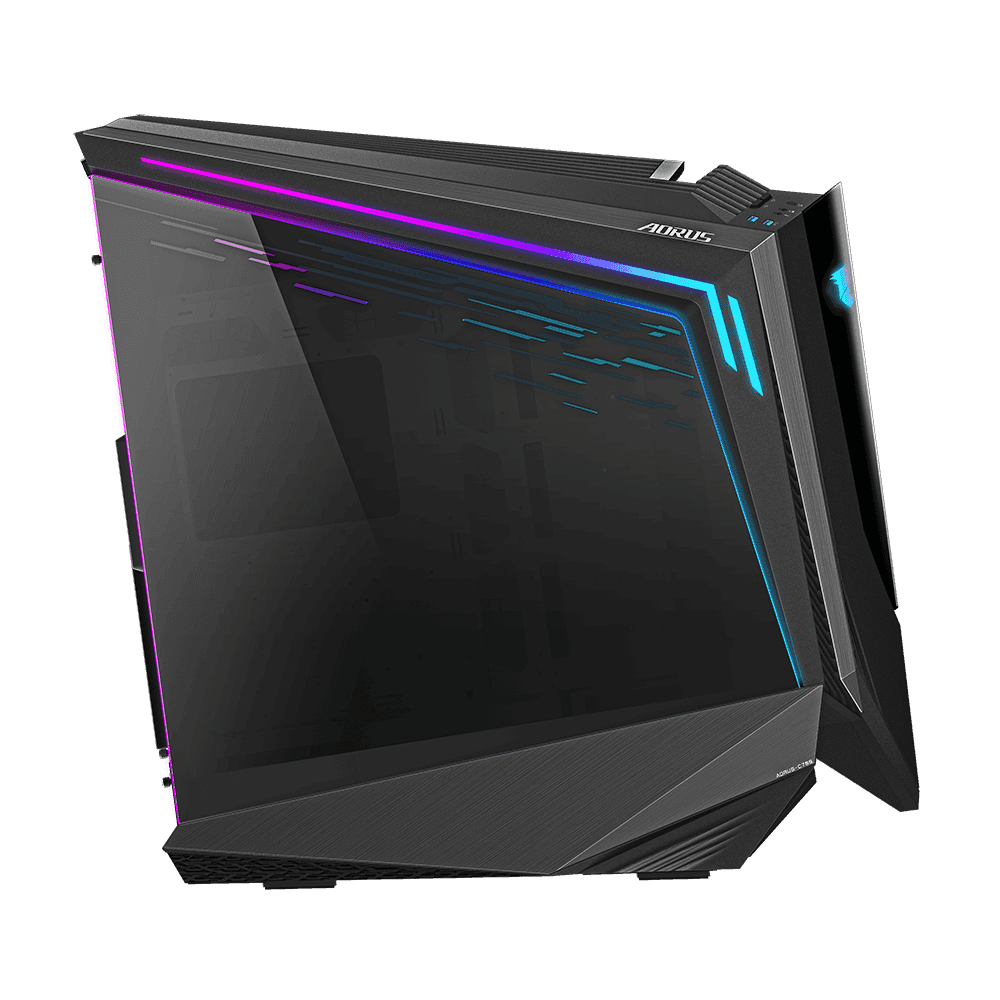 Gigabyte Gigabyte AORUS C700 GLASS Full Tower E-ATX Case, Full-Size Tempered Glass Both Side Panel, MB up to E-ATX, Up to 420mm Cooler, Black | GB-AC700G - thumbnail 8