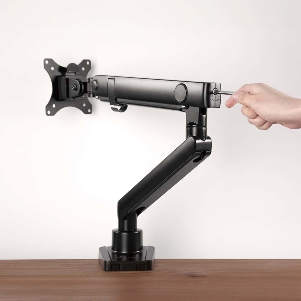 Silverstone SilverStone ARM13 Single Monitor Arm w/ Mechanical Spring Design & Versatile Adjustability, For Monitors Up To 32" Size & 9kg, VESA Mounting Interface, 100mm x 100mm Mounting Hole, Black | SST-ARM13 - thumbnail 3