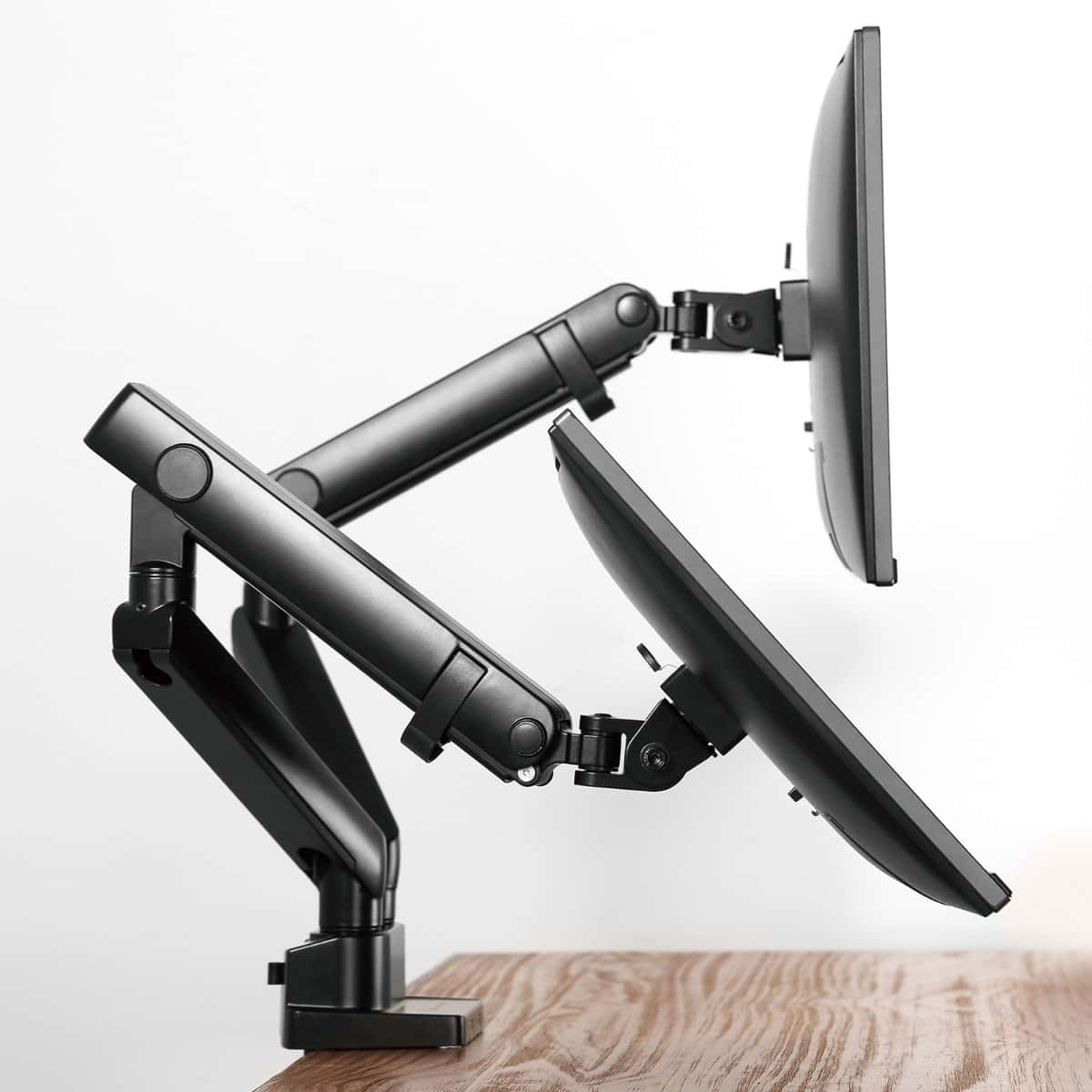 SilverStone ARM25 Dual Monitor Arm w/ Mechanical Spring Design Versatile Adjustability, Monitors Up To 32" Size 9kg Weight, VESA Mounting Interface Standard, 100mm Mounting Hole, Black SST-ARM25 thumbnail 14