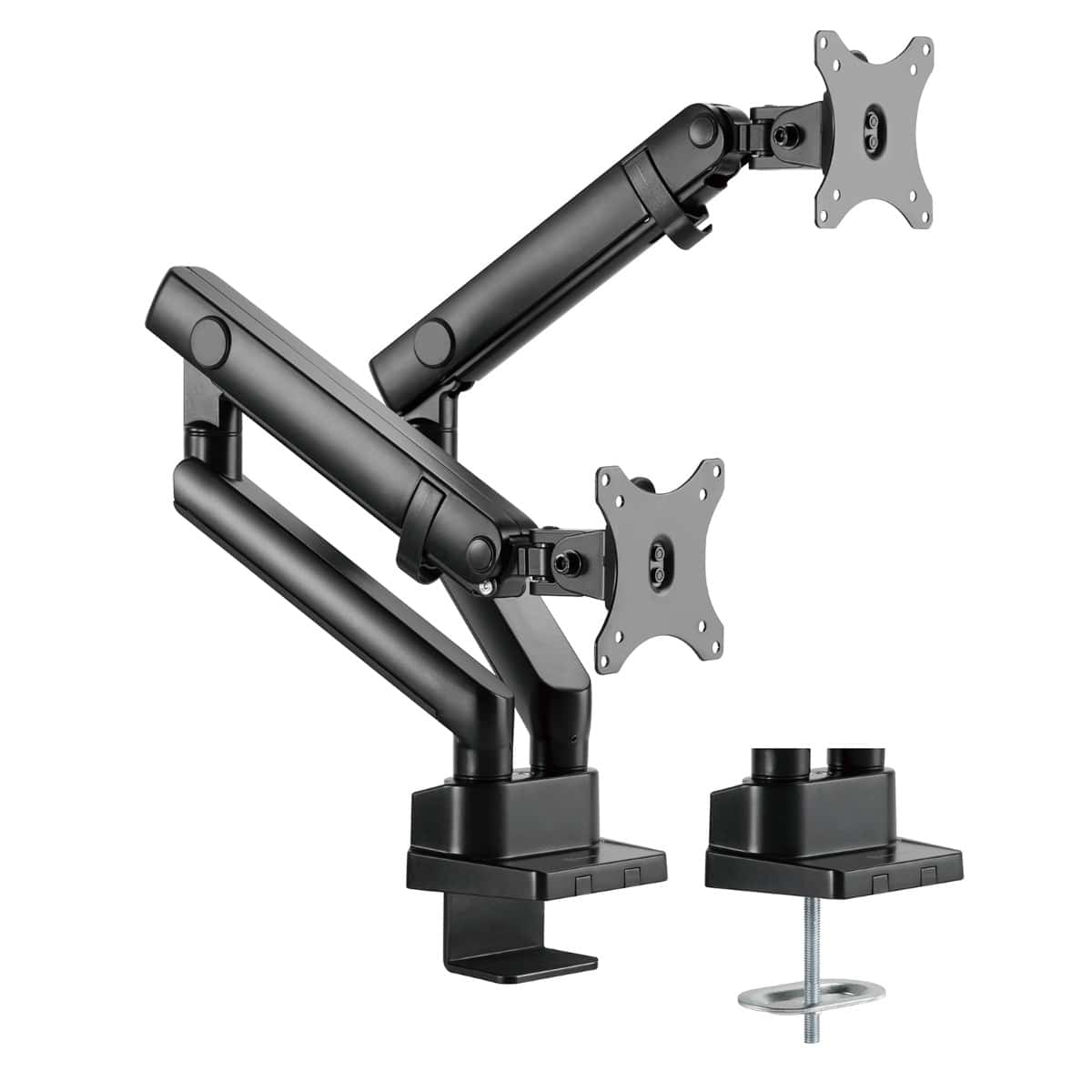 SilverStone ARM25 Dual Monitor Arm w/ Mechanical Spring Design Versatile Adjustability, Monitors Up To 32" Size 9kg Weight, VESA Mounting Interface Standard, 100mm Mounting Hole, Black SST-ARM25 thumbnail 3