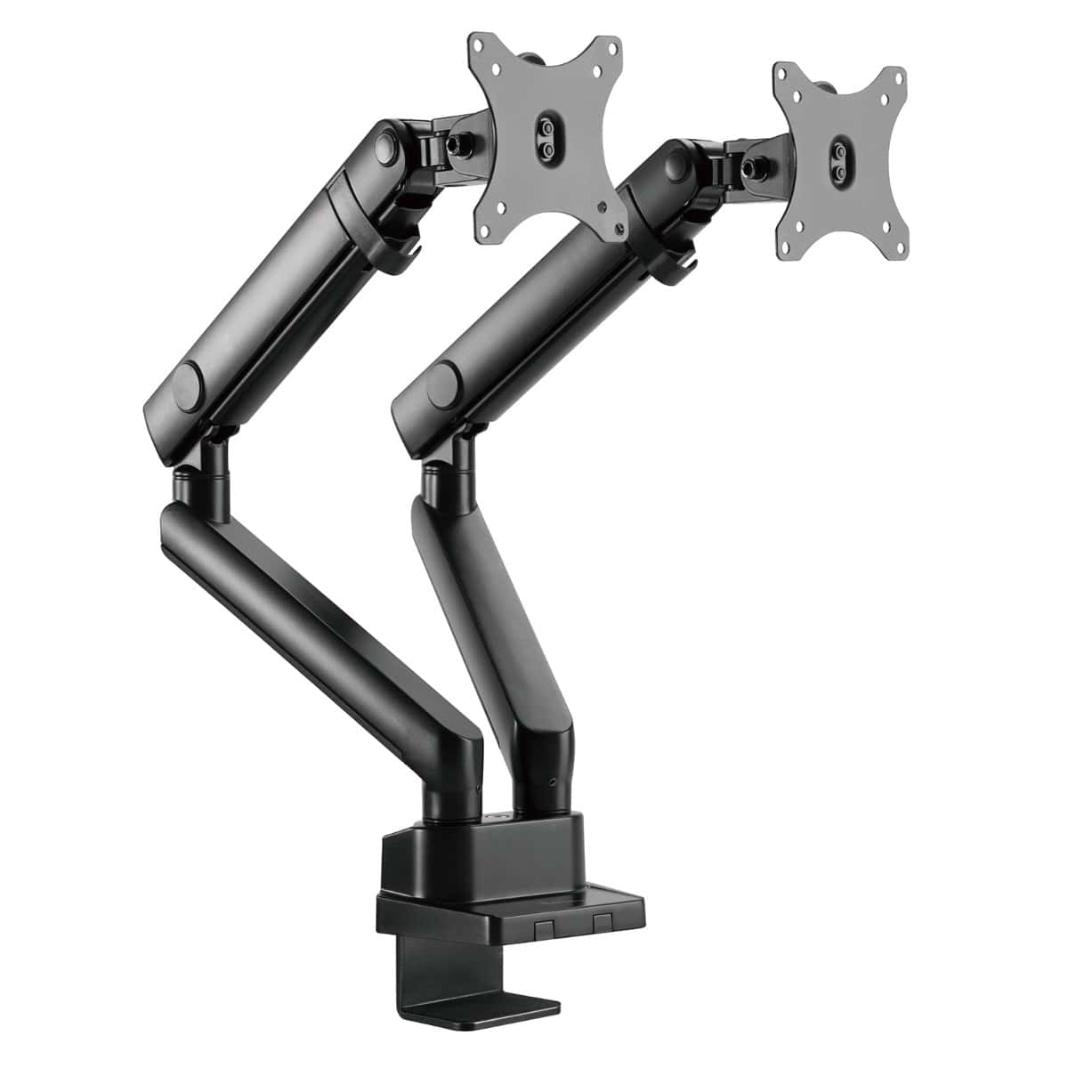 Silverstone SilverStone ARM25 Dual Monitor Arm w/ Mechanical Spring Design Versatile Adjustability, Monitors Up To 32" Size 9kg Weight, VESA Mounting Interface Standard, 100mm Mounting Hole, Black SST-ARM25 - thumbnail 4