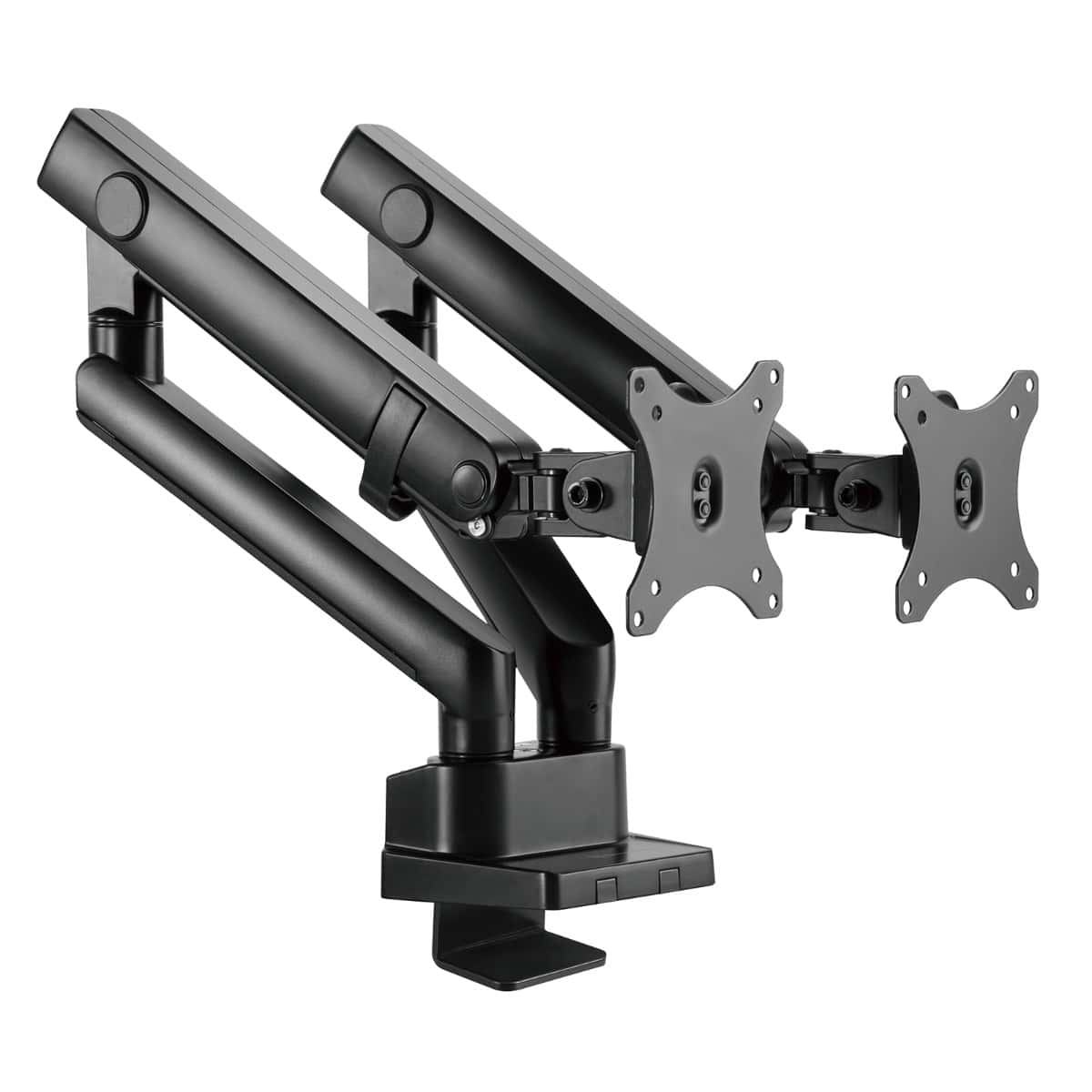 SilverStone ARM25 Dual Monitor Arm w/ Mechanical Spring Design Versatile Adjustability, Monitors Up To 32" Size 9kg Weight, VESA Mounting Interface Standard, 100mm Mounting Hole, Black SST-ARM25 thumbnail 6