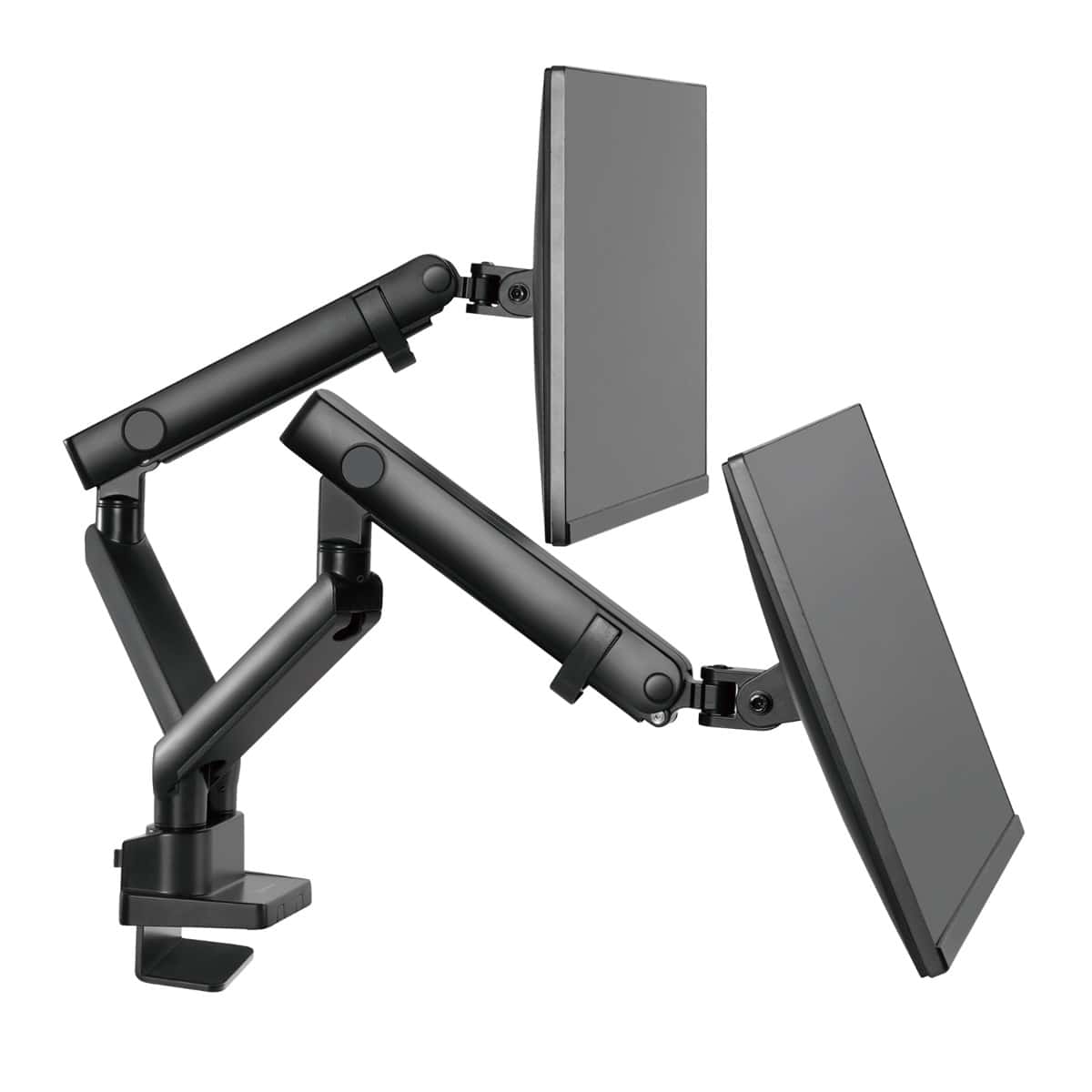 SilverStone ARM25 Dual Monitor Arm w/ Mechanical Spring Design Versatile Adjustability, Monitors Up To 32" Size 9kg Weight, VESA Mounting Interface Standard, 100mm Mounting Hole, Black SST-ARM25 thumbnail 9