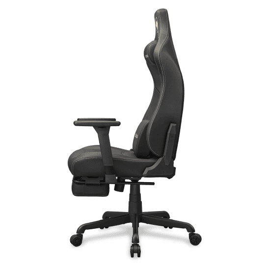 Cougar Armor EVO S Gold Gaming Chair, 3D Adjustable Armrest, Breathable PVC Leather, Lumbar Cushion, Magnetic Memory Foam Neck Pillow | 3MEVSGLB.0001 thumbnail 4