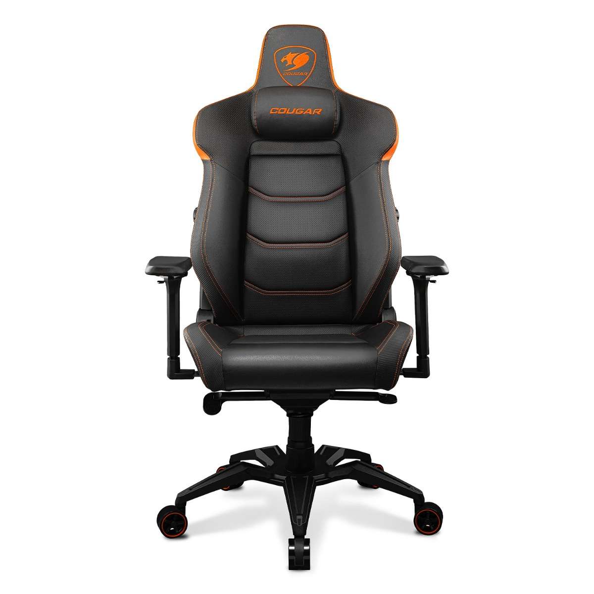 Cougar COUGAR ARMOR EVO Gaming Chair, Magnetic neck pillow memory foam, Breathable PVC leather, Full steel frame for sturdy support, 4D adjustable armrest, 5-star base and extra-size wheels, Support up to 160kg, Black | 3MEVOORB.0001 - thumbnail 1