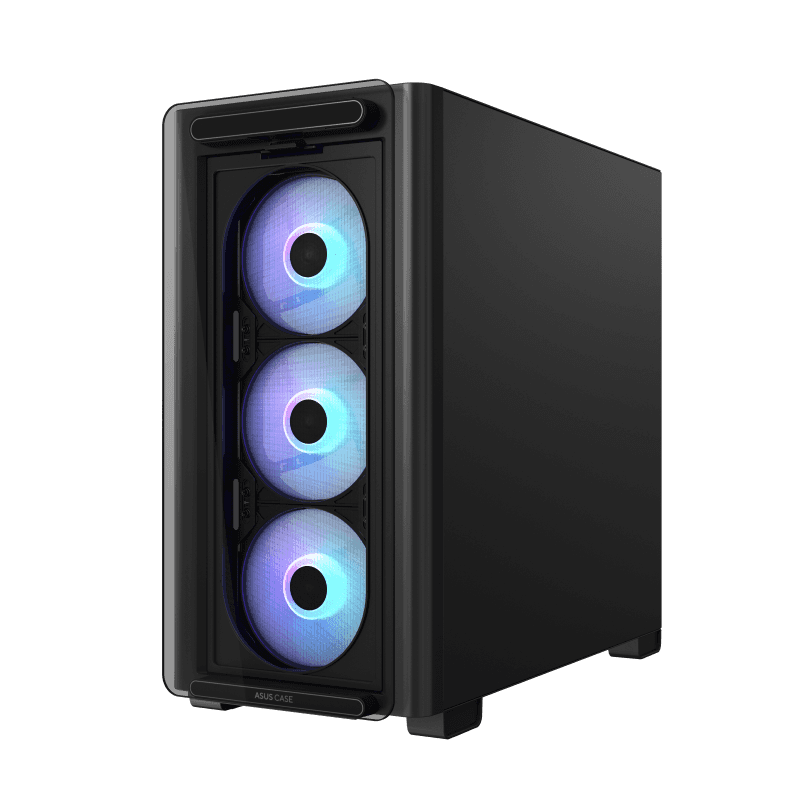 ASUS A23 PLUS micro-ATX case, Support Hidden-connector Motherboards, Standoff-mounted tempered-glass front panel, supports up to 360 mm Cooler, Black | 90DC00K0-B19010 thumbnail 2