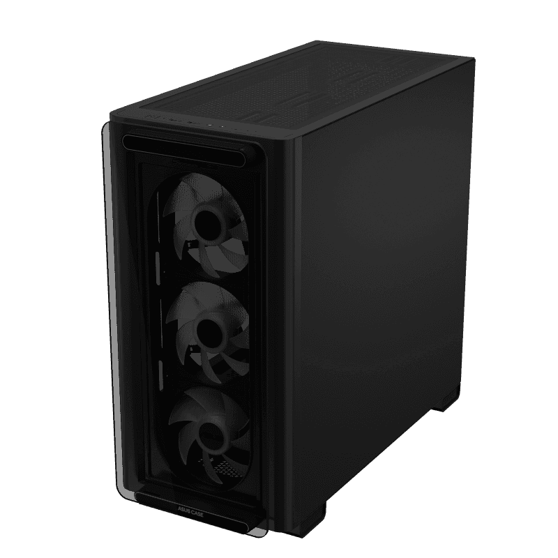 Asus ASUS A23 PLUS micro-ATX case, Support Hidden-connector Motherboards, Standoff-mounted tempered-glass front panel, supports up to 360 mm Cooler, Black | 90DC00K0-B19010 - thumbnail 5