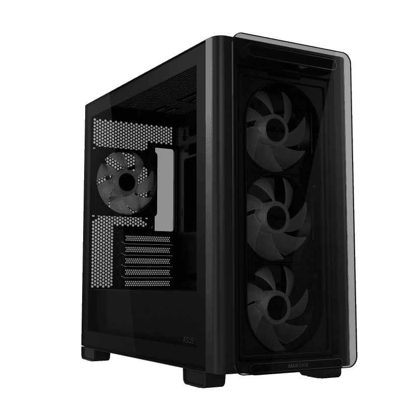 ASUS A23 PLUS micro-ATX case, Support Hidden-connector Motherboards, Standoff-mounted tempered-glass front panel, supports up to 360 mm Cooler, Black | 90DC00K0-B19010 thumbnail 6