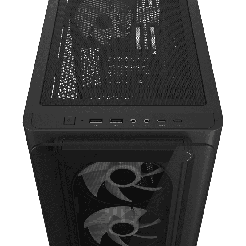 Asus ASUS A23 PLUS micro-ATX case, Support Hidden-connector Motherboards, Standoff-mounted tempered-glass front panel, supports up to 360 mm Cooler, Black | 90DC00K0-B19010 - thumbnail 10