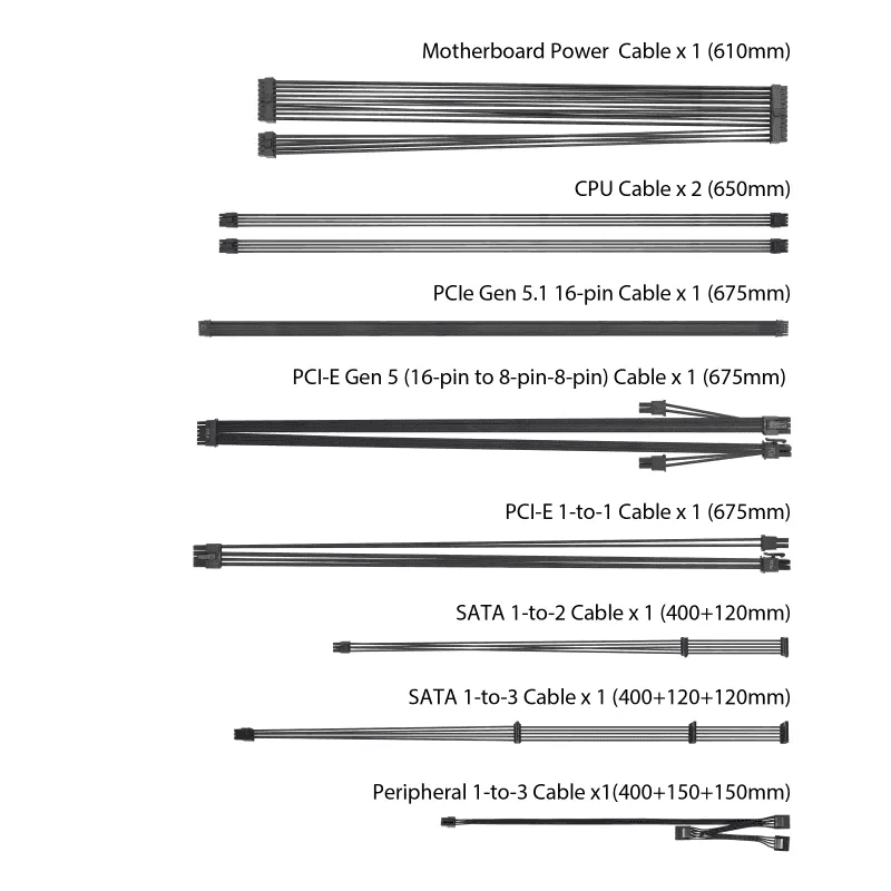 ASUS Prime 850W Gold ATX Power Supply PSU, ATX 3.1 compatible, 80 Plus gold certification, Dual ball fan bearings, Active PFC, AP-850G | 90YE00U0-B0NA00 thumbnail 8