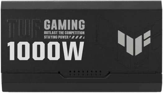 Asus ASUS TUF Gaming 1000W ATX Power Supply Unit, 80 Plus Gold Certification, Fully Modular, 135mm Fan, Dual Ball Fan Bearings,  ATX12V, 150 x 150 x 86 mm, Axial-tech Fan Design, Military-grade, Black | 90YE00S1-B0NA00 - thumbnail 2