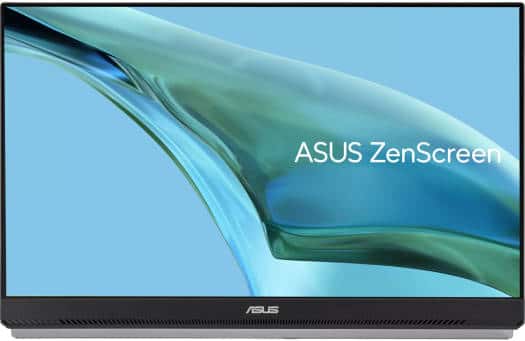 ASUS ZenScreen MB249C portable monitor ??? 24-inch (23.8 viewable) FHD (1920 x 1080), frameless panel, IPS technology, anti-glare   ,3-Year Warranty USB-C??, speakers, carrying handle/kickstand design, C-clamp, partition hook | 90LM0865-B01170 thumbnail 2