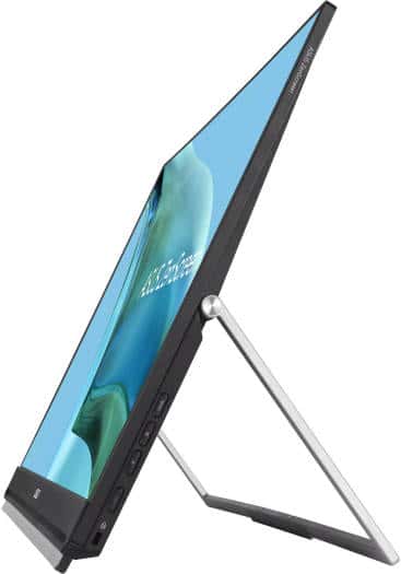 ASUS ZenScreen MB249C portable monitor ??? 24-inch (23.8 viewable) FHD (1920 x 1080), frameless panel, IPS technology, anti-glare   ,3-Year Warranty USB-C??, speakers, carrying handle/kickstand design, C-clamp, partition hook | 90LM0865-B01170 thumbnail 5