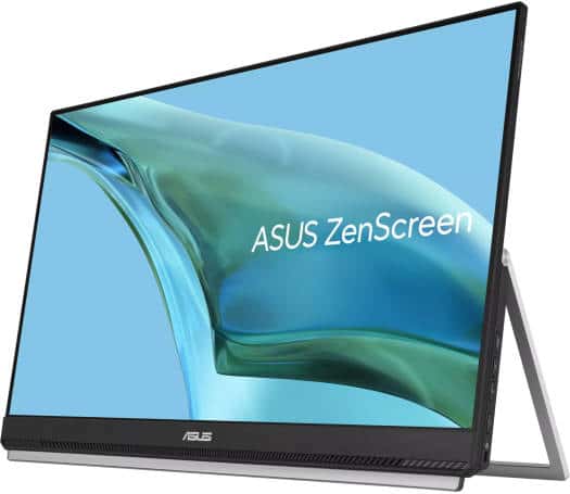 ASUS ZenScreen MB249C portable monitor ??? 24-inch (23.8 viewable) FHD (1920 x 1080), frameless panel, IPS technology, anti-glare   ,3-Year Warranty USB-C??, speakers, carrying handle/kickstand design, C-clamp, partition hook | 90LM0865-B01170 thumbnail 4