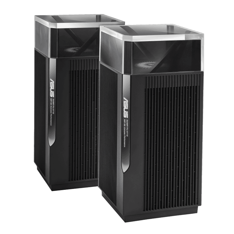 Asus ASUS ZenWiFi Pro ET12 AX11000 Mesh System, 4804 Mbps Speed, Wi-Fi 6E, Alexa, 2.5G Tri-Band, 2x GigETH LAN / 1x ETH WAN, Black | 90IG05Z0-MO3A10 - thumbnail 2