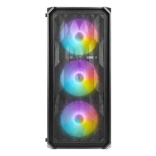 Intel ANTEC NX292 NX Series-Mid Tower Gaming Case, 3x Pre Installed 120mm Fans, Tempered glass, Steel + Plastic, Black | NX292 - thumbnail 4
