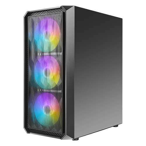 Intel ANTEC NX292 NX Series-Mid Tower Gaming Case, 3x Pre Installed 120mm Fans, Tempered glass, Steel + Plastic, Black | NX292 - thumbnail 3