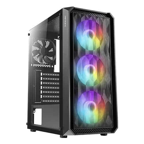 Intel ANTEC NX292 NX Series-Mid Tower Gaming Case, 3x Pre Installed 120mm Fans, Tempered glass, Steel + Plastic, Black | NX292 - thumbnail 9