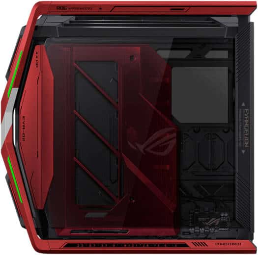 Asus ASUS ROG Hyperion EVA-02 Edition aRGB EATX Full Tower Chassis, Up to 420mm Radiator & 7x Fan Support, 4x Pre-Installed Fan, 4x USB 3.2Gen1, USB-C 3.2 Gen2, Red/Black | 90DC00F4-B39000 - thumbnail 7