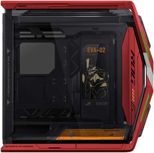 Asus ASUS ROG Hyperion EVA-02 Edition aRGB EATX Full Tower Chassis, Up to 420mm Radiator & 7x Fan Support, 4x Pre-Installed Fan, 4x USB 3.2Gen1, USB-C 3.2 Gen2, Red/Black | 90DC00F4-B39000 - thumbnail 1