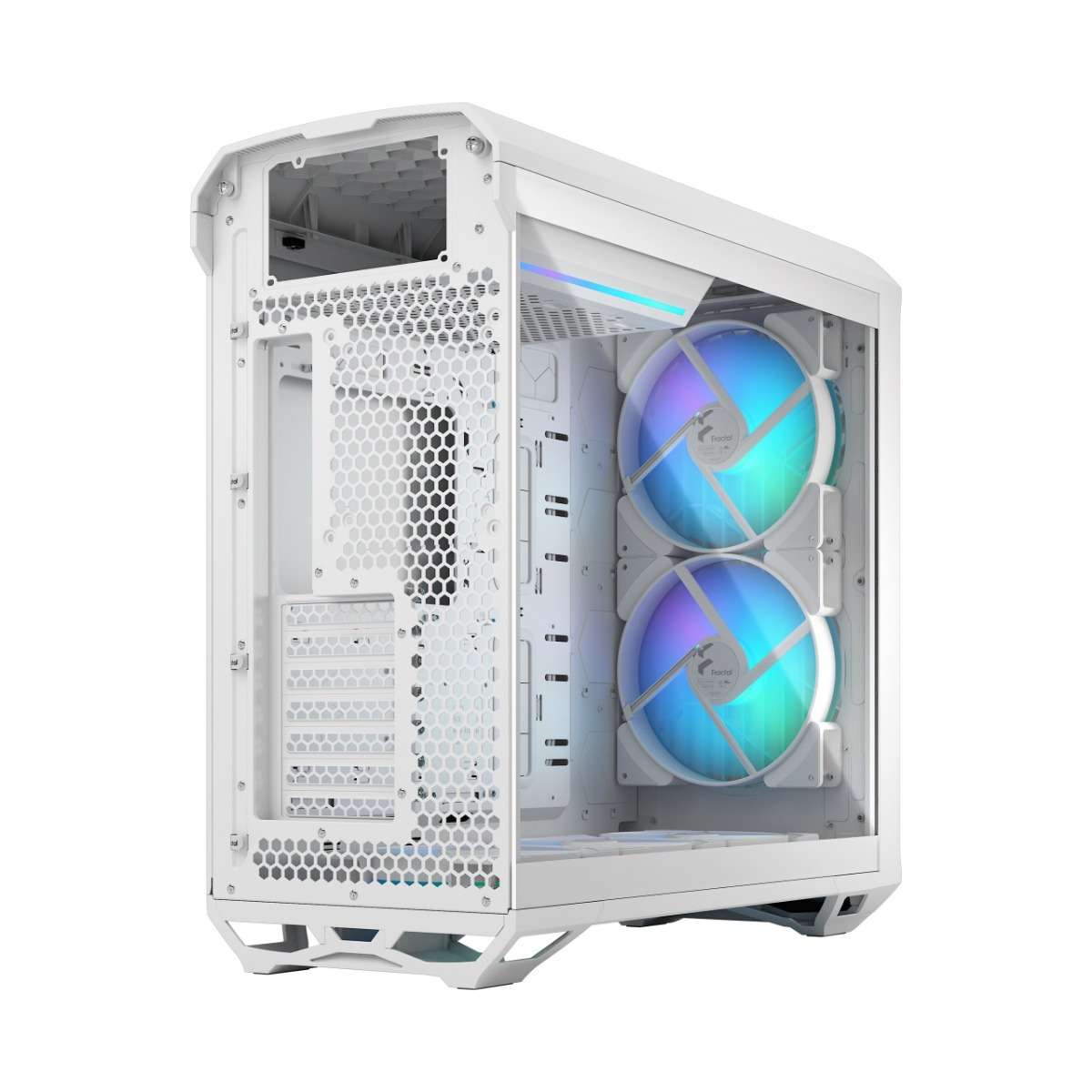 Fractal Design Fractal Design Torrent E-ATX Full Tower Computer Case, 7x Expansion Slots,  4 x 2.5" Bays, Supports Radiators up to 16.5", 2x 180mm & 3x 140mm Fans, High Airflow, White TG Clear Tint | FD-C-TOR1A-03 - thumbnail 8