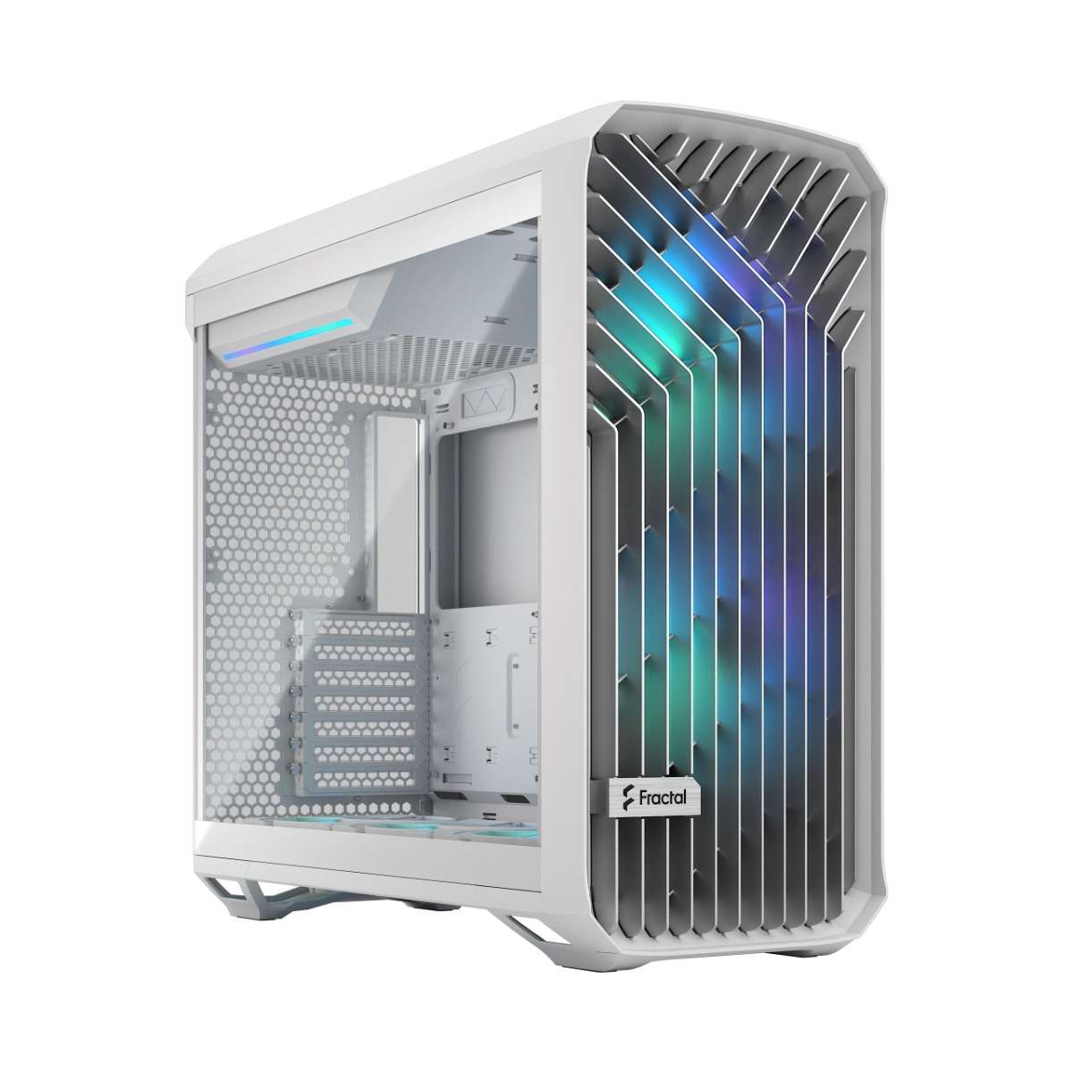 Fractal Design Fractal Design Torrent E-ATX Full Tower Computer Case, 7x Expansion Slots,  4 x 2.5" Bays, Supports Radiators up to 16.5", 2x 180mm & 3x 140mm Fans, High Airflow, White TG Clear Tint | FD-C-TOR1A-03 - thumbnail 6