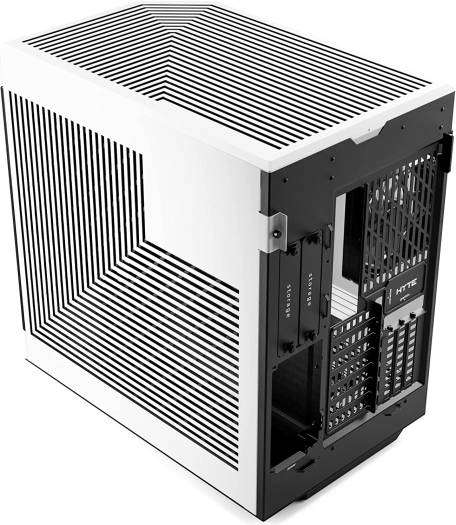 HYTE HYTE Y60 Modern Aesthetic Mid-Tower ATX Gaming PC Case, PCIE 4.0 Cable, Panoramic Tempered Glass Design, 3 Pre-installed 120mm Fans, Dual Chamber, 360mm Radiator Support, Black/White | CS-HYTE-Y60-BW - thumbnail 5