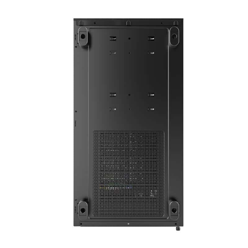 Montech MONTECH XR, ATX Mid-Tower PC Gaming Case, 3 x 120mm ARGB PWM Fans Pre-Installed, Full-View Dual Tempered Glass Panel, Wood-Grain Design I/O Interface, Support 4090 GPUs, 360mm Radiator Support, Black-MONTEC CASE - thumbnail 5