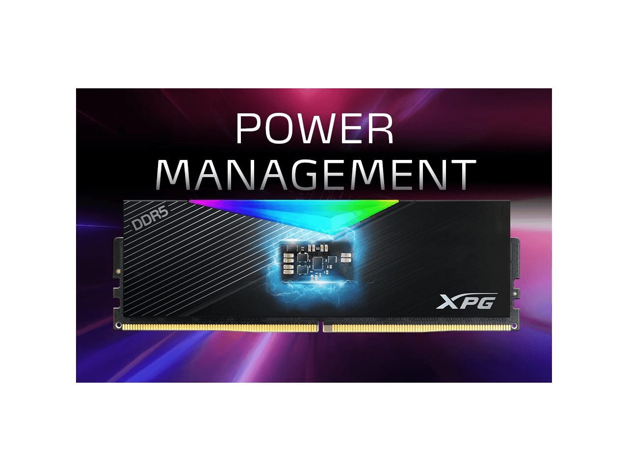 ADATA Adata XPG Lancer RGB 64GB (2x 32GB) DDR5 Desktop Memory, 6000 MHz Memory Speed, CAS Latency 30, AMD Expo & Intel XMP 3.0 Ready, 1.35V Voltage, 288-Pin, Black | AX5U6000C3032G-DCLARBK - thumbnail 5