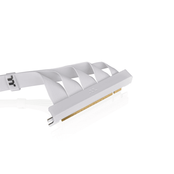 Thermaltake Thermaltake PCI-E 4.0 Dual 90 Degree Riser Cable, 400mm Snow White, X16 Speed, EMI Shielded | AC-077-CO6OTN-C1 - thumbnail 5