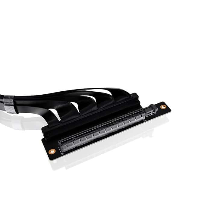 Thermaltake PCI-E 4.0 Dual 90 Degree Riser Cable 400mm: EMI Shielding Cover, PCI-E 4.0 X16 Speed, Supports PCI-E 3.0, 2.0 and 1.0 Applications, Special Dual-90 Degree Connecters - Black AC-077-CO1OTN-C1 thumbnail 3