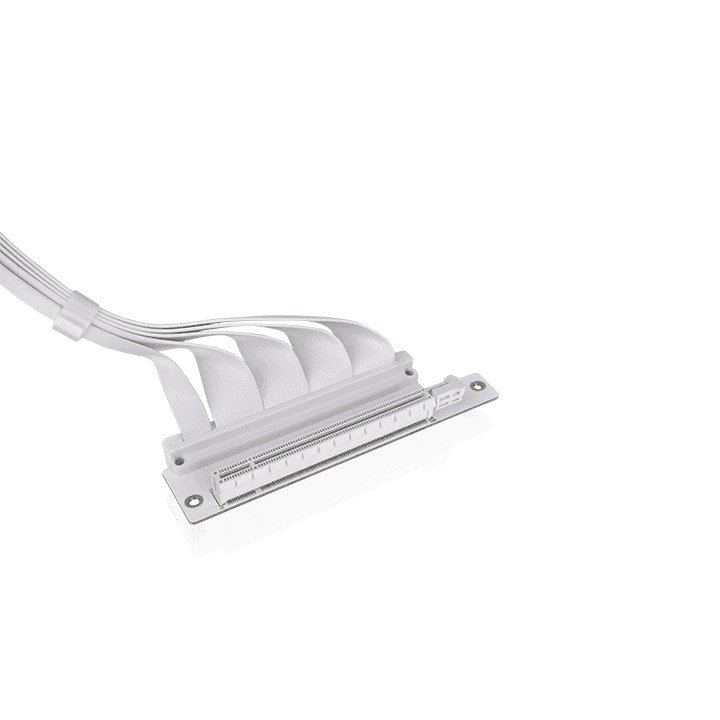 Thermaltake Thermaltake PCI-E 4.0 Dual 90 Degree Riser Cable, 400mm Snow White, X16 Speed, EMI Shielded | AC-077-CO6OTN-C1 - thumbnail 4