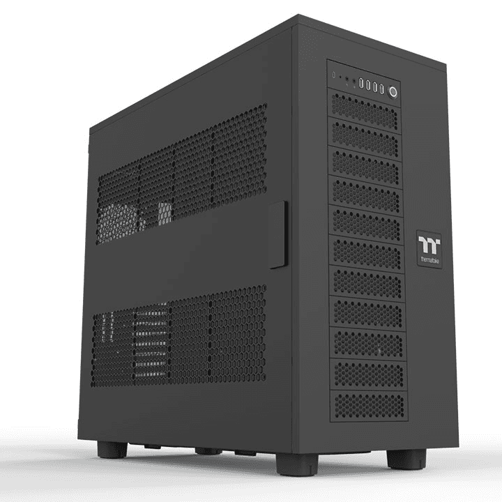 Thermaltake Thermaltake AX700 Super Tower Workstation Case, XL-ATX Support, 18 Drive Bays, 560mm Radiator Ready, Dual-Chamber AI Computing Chassis | CA-11B-00F1NN-00 - thumbnail 4