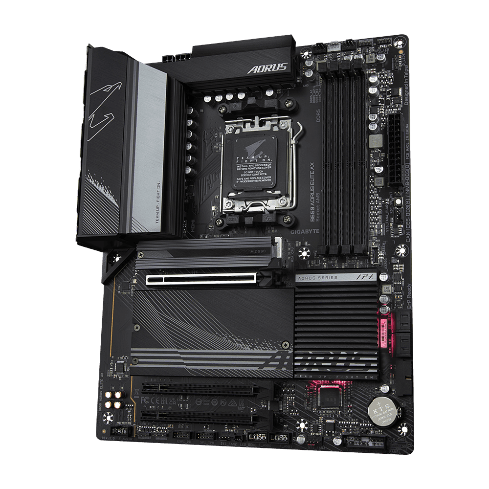 Gigabyte B650 Aorus Elite AX rev.1.x DDR5 ATX Motherboard, AMD B650 Chipset, AMD Socket AM5, NVMe SSD,Realtek 2.5GbE LAN & Wi-Fi 6E AX210, PCI 4x16/1x DP/1xHDMI/1 x USB Type-C | B650 AORUS ELITE AX thumbnail 3